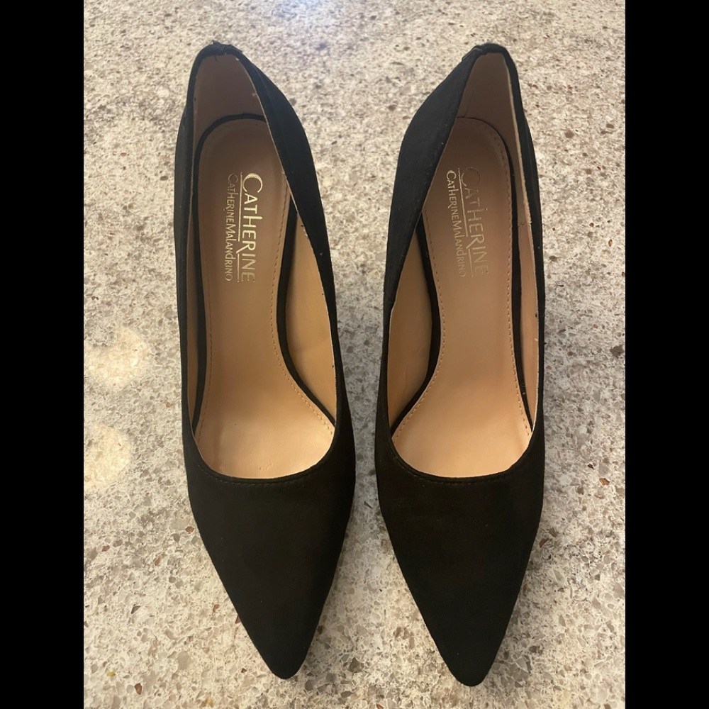 Catherine malandrino faux suede heels